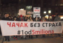 Poznato ko će govoriti na petom građanskom protestu u Čačku