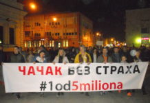 Održan osmi protest: Devetog maja Čačak kreće za Beograd, a kad Čačak krene za Beograd…