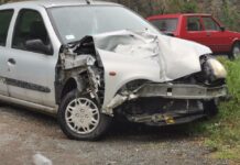 Sudar “renoa“ i šlepera na Ibarskoj magistrali u Brđanima