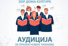 Audicija za prijem novih članova u hor Doma kulture