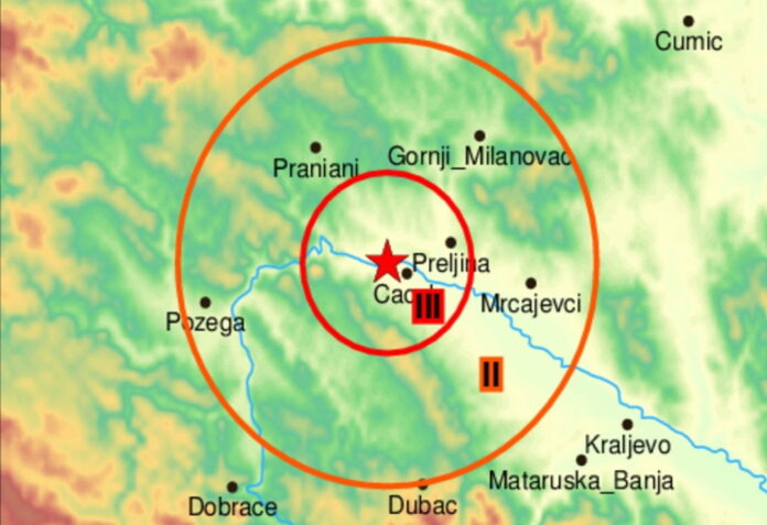 Slika broj 1045479. Tokom noći još jedan zemljotres u regionu Čačka