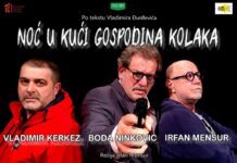 Predstava “Noć u kući gospodina Kolaka“ večeras u Domu kulture