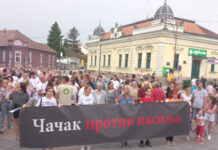Održan prvi “Protest protiv nasilja“ u Čačku (FOTO GALERIJA)