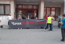 Dvadesetak okupljenih na protestu “Čačak protiv nasilja“ posvećenog odbrani Kablara