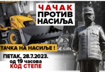Sutra šesti protest “Čačak protiv nasilja“