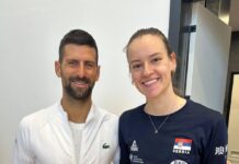 Čačanka Mina Mijatović na pripremama reprezentacije srela Novaka Đokovića