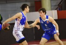 Lazar Maksić nastupa za FMP na juniorskom turniru Evrolige