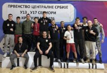 Osam medalja za rvače Borca na Prvenstvu Centralne Srbije u Kragujevcu