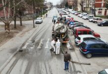 U toku čišćenje sistema kišne kanalizacije u Čačku, radovi na više punktova